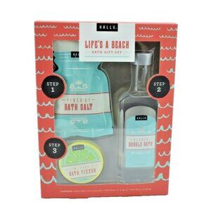 Lifes a Beach 3 Piece Bubble Bath Gift Set New Hallu Escape by Peyton